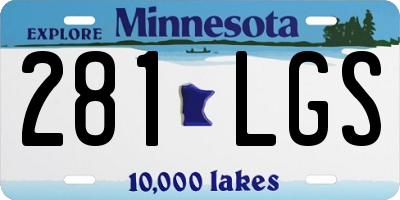 MN license plate 281LGS
