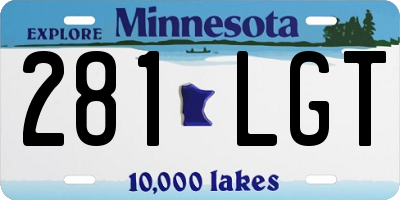 MN license plate 281LGT