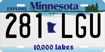MN license plate 281LGU
