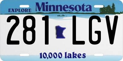 MN license plate 281LGV