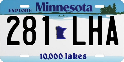 MN license plate 281LHA