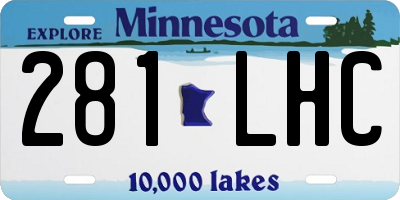 MN license plate 281LHC