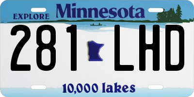 MN license plate 281LHD