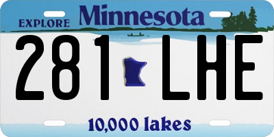 MN license plate 281LHE