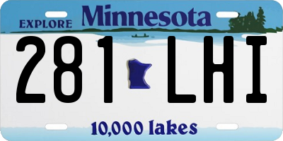 MN license plate 281LHI