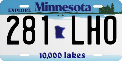 MN license plate 281LHO