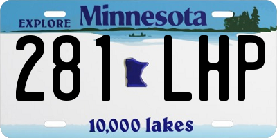 MN license plate 281LHP