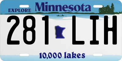 MN license plate 281LIH