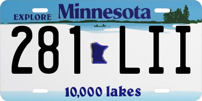 MN license plate 281LII