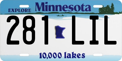 MN license plate 281LIL