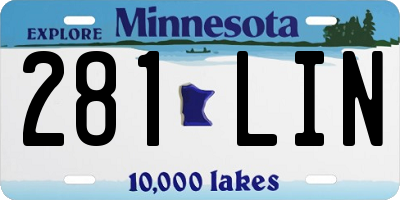 MN license plate 281LIN