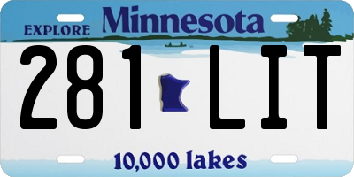 MN license plate 281LIT