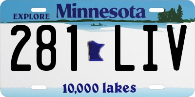 MN license plate 281LIV