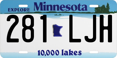 MN license plate 281LJH