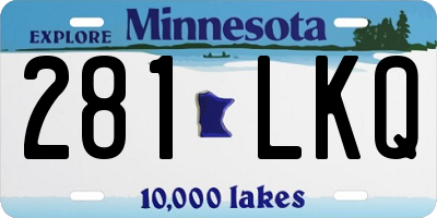MN license plate 281LKQ
