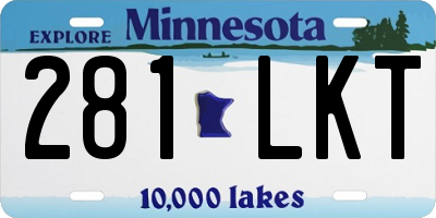 MN license plate 281LKT