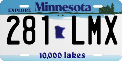 MN license plate 281LMX