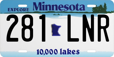 MN license plate 281LNR