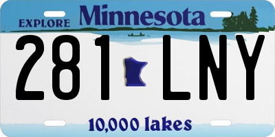 MN license plate 281LNY