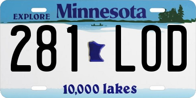 MN license plate 281LOD