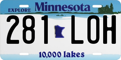 MN license plate 281LOH