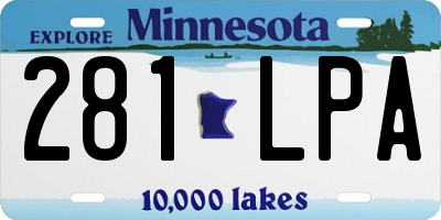 MN license plate 281LPA