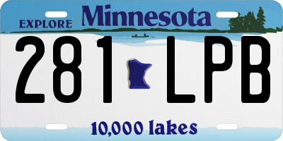 MN license plate 281LPB