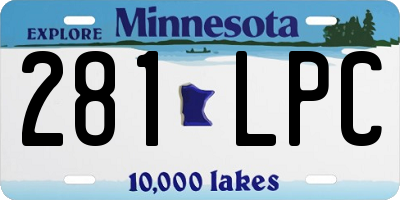MN license plate 281LPC