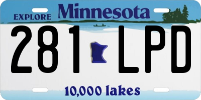 MN license plate 281LPD