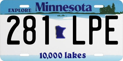 MN license plate 281LPE