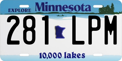 MN license plate 281LPM