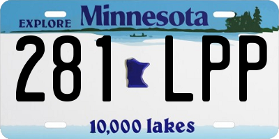 MN license plate 281LPP