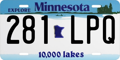 MN license plate 281LPQ