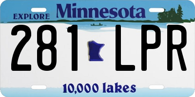 MN license plate 281LPR