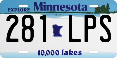 MN license plate 281LPS