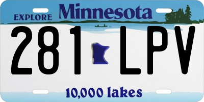 MN license plate 281LPV