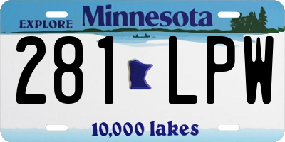 MN license plate 281LPW