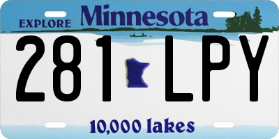 MN license plate 281LPY