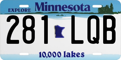 MN license plate 281LQB