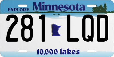 MN license plate 281LQD