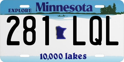 MN license plate 281LQL