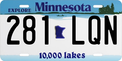 MN license plate 281LQN