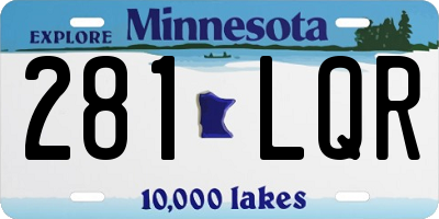 MN license plate 281LQR