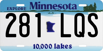 MN license plate 281LQS