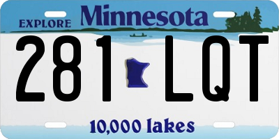 MN license plate 281LQT