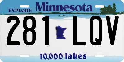 MN license plate 281LQV