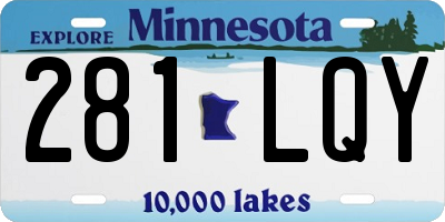 MN license plate 281LQY