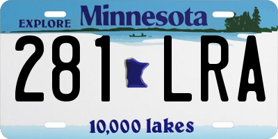 MN license plate 281LRA
