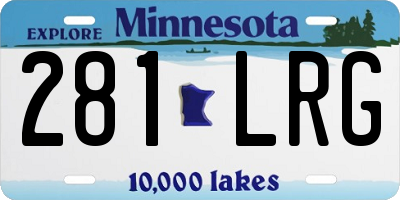 MN license plate 281LRG