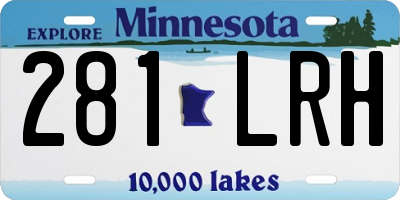 MN license plate 281LRH